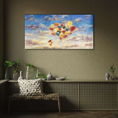 Obraz na skle Moderní oblohy balónky