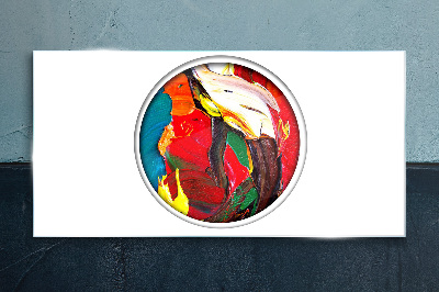 Obraz na skle Barevná smršť malířských emocí