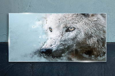 Obraz na skle Divoký zvířecí vlk