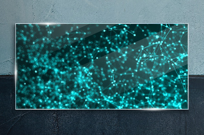Obraz na skle Digitální síť v odstínech modré