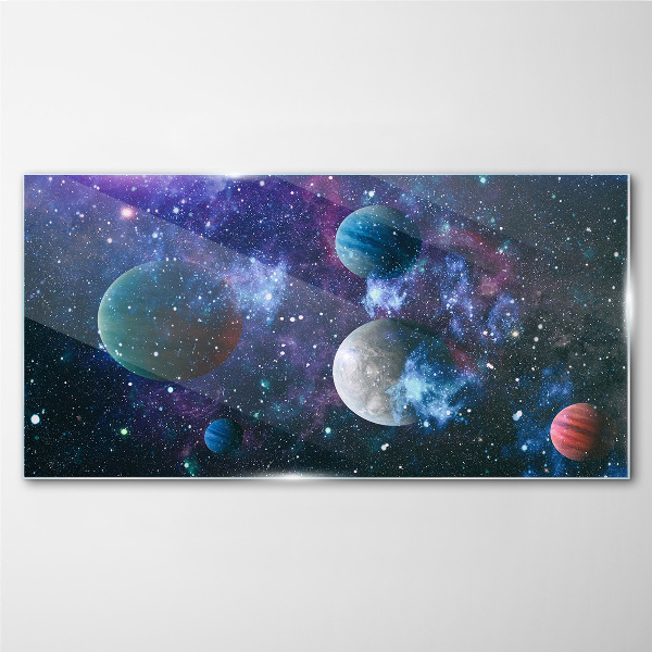 Obraz na skle Vesmírná planetární krajina