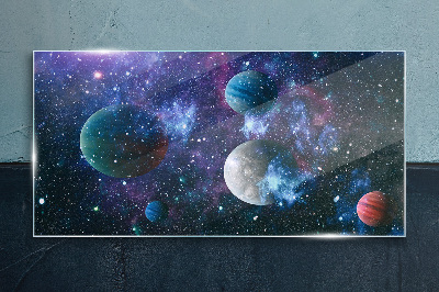 Obraz na skle Vesmírná planetární krajina