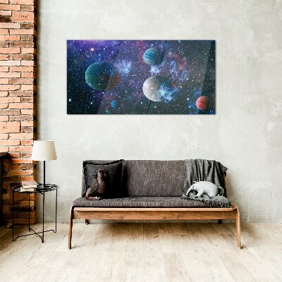 Obraz na skle Vesmírná planetární krajina