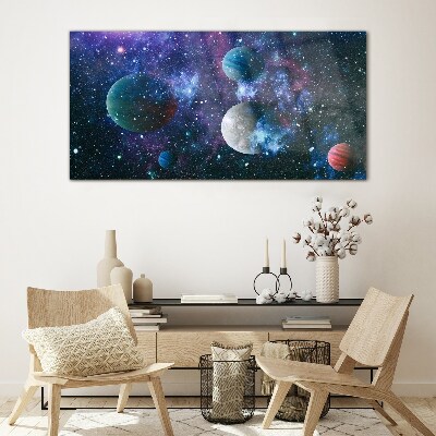 Obraz na skle Vesmírná planetární krajina