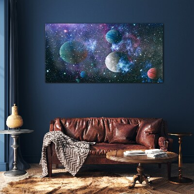Obraz na skle Vesmírná planetární krajina