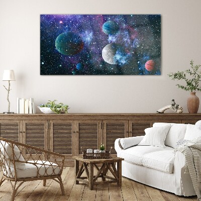Obraz na skle Vesmírná planetární krajina