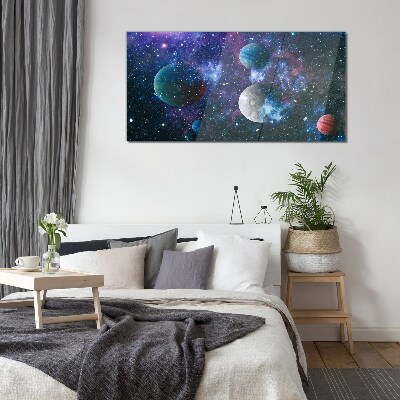 Obraz na skle Vesmírná planetární krajina