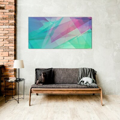 Obraz na skle Transparentní geometrie v pastelových odstínech