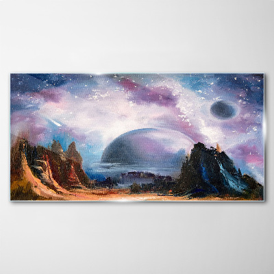 Obraz na skle Abstrakce Galaxy Planet