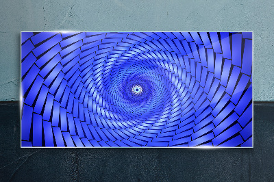 Obraz na skle Modrá geometrická spirála