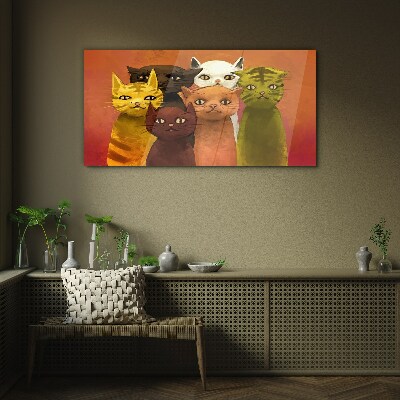 Obraz na skle Abstrakce zvířat kočky
