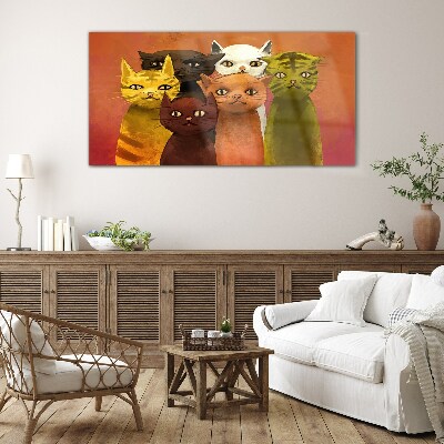 Obraz na skle Abstrakce zvířat kočky