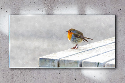 Obraz na skle Abstraktní zvířecí pták sníh