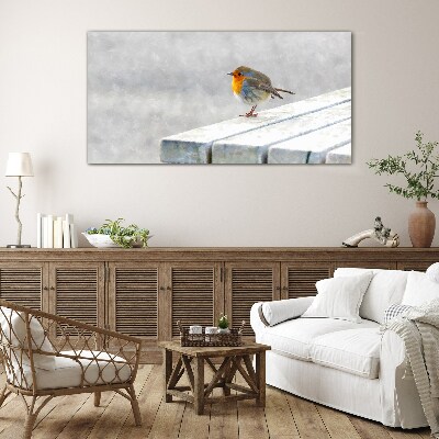 Obraz na skle Abstraktní zvířecí pták sníh