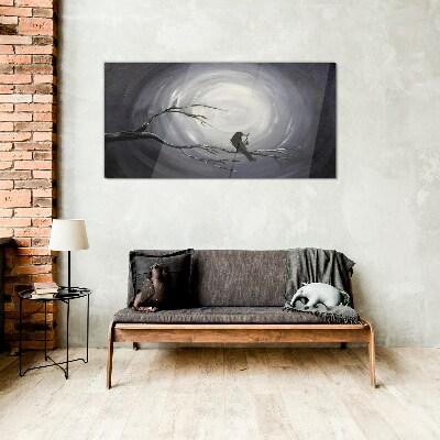 Obraz na skle Abstrakce Noční zvířecí pták