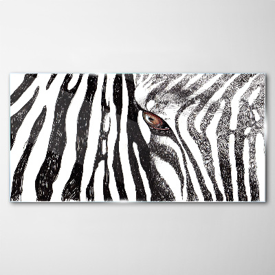 Obraz na skle Zebra v monochromatickém stylu
