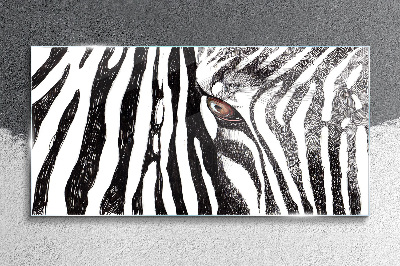 Obraz na skle Zebra v monochromatickém stylu