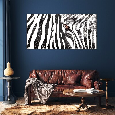 Obraz na skle Zebra v monochromatickém stylu