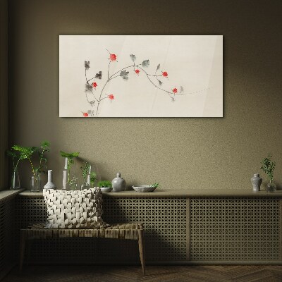 Obraz na skle Moderní větve květin