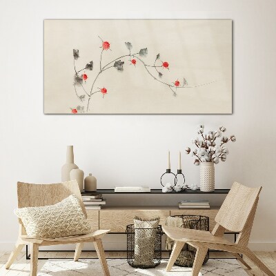 Obraz na skle Moderní větve květin