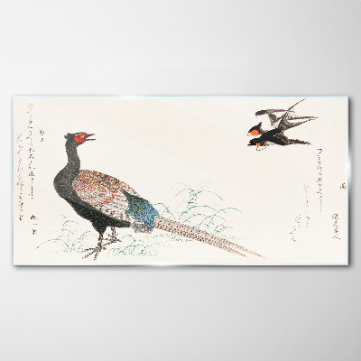 Obraz na skle Asie zvířecí ptáci