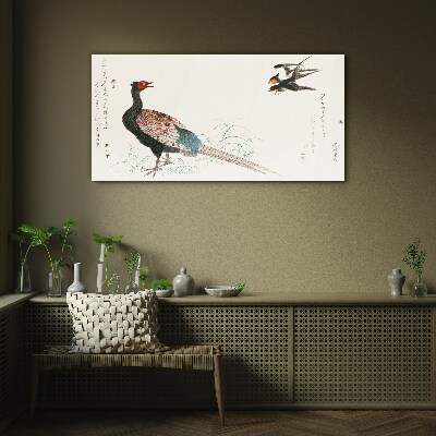 Obraz na skle Asie zvířecí ptáci