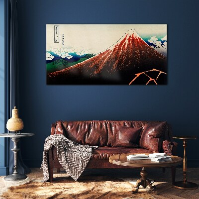 Obraz na skle Sopka Fuji v barvách Japonska