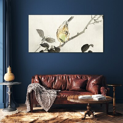 Obraz na skle Větev živočišného ptáka
