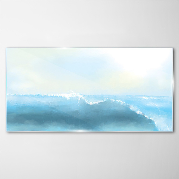 Obraz na skle Abstrakce mořské vlny