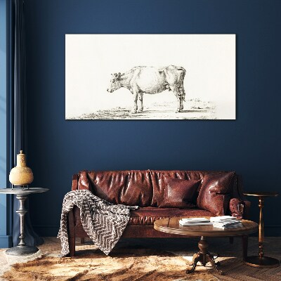 Obraz na skle Kreslení krávy zvířat