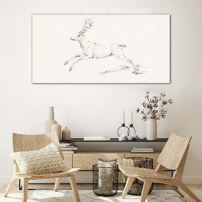 Obraz na skle Kreslení živočišného jelenu