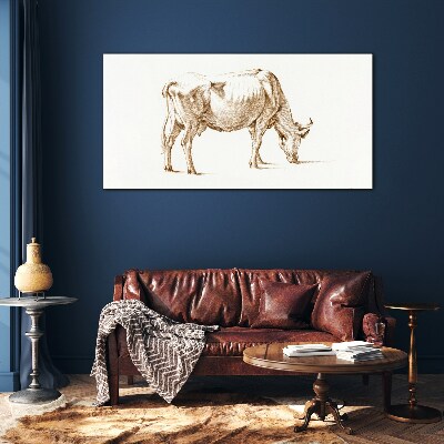 Obraz na skle Kreslení krávy zvířat