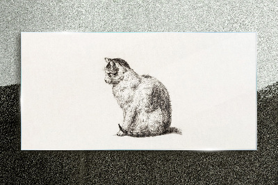 Obraz na skle Kreslení zvířat kočka