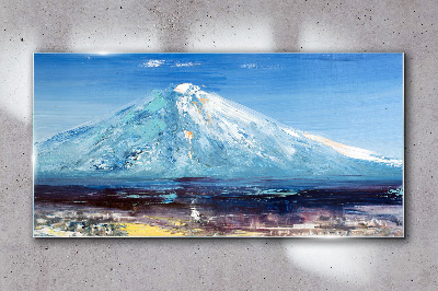 Obraz na skle Abstrakce Lake Mount Sky