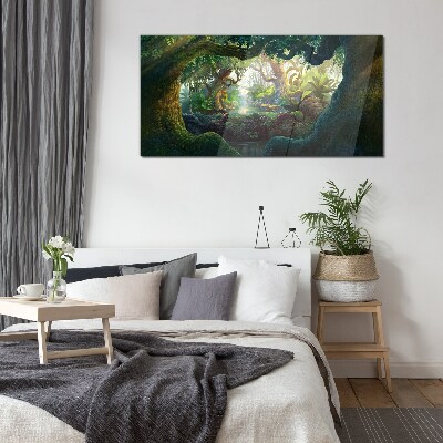 Obraz na skle Fantasy lesní volně žijících živočichů