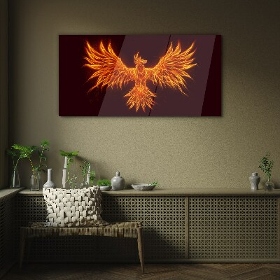 Obraz na skle Hořící Phoenix