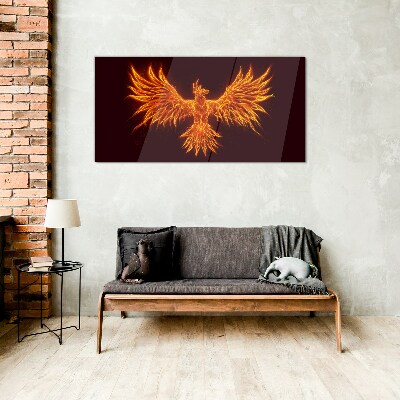 Obraz na skle Hořící Phoenix
