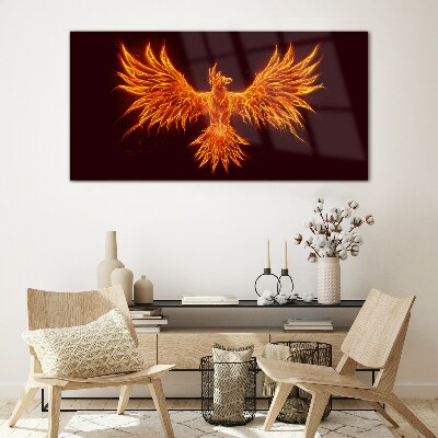 Obraz na skle Hořící Phoenix