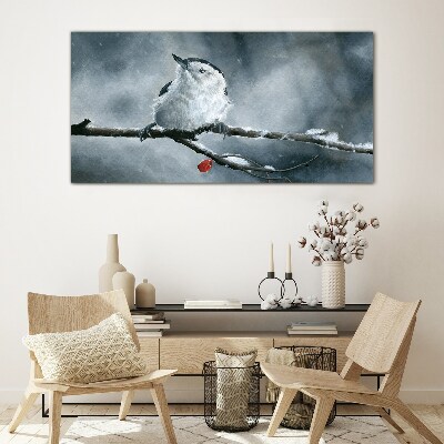 Obraz na skle Zvířecí pták sněhová zima