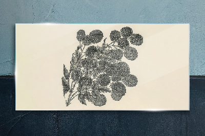 Obraz na skle Kreslení ovoce bobule listy