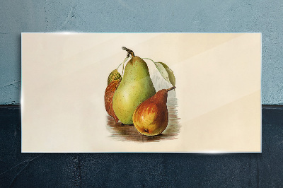 Obraz na skle Ovoce hruškové listy