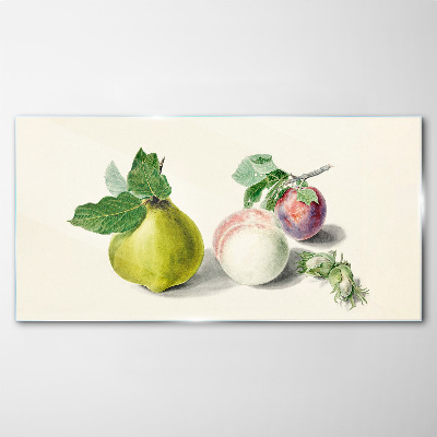 Obraz na skle Ovoce větev listy