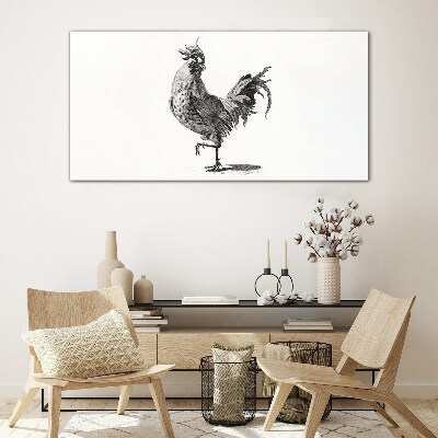 Obraz na skle Kreslení zvířat pták kuře