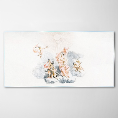 Obraz na skle Kreslení starověkých andělů mraky