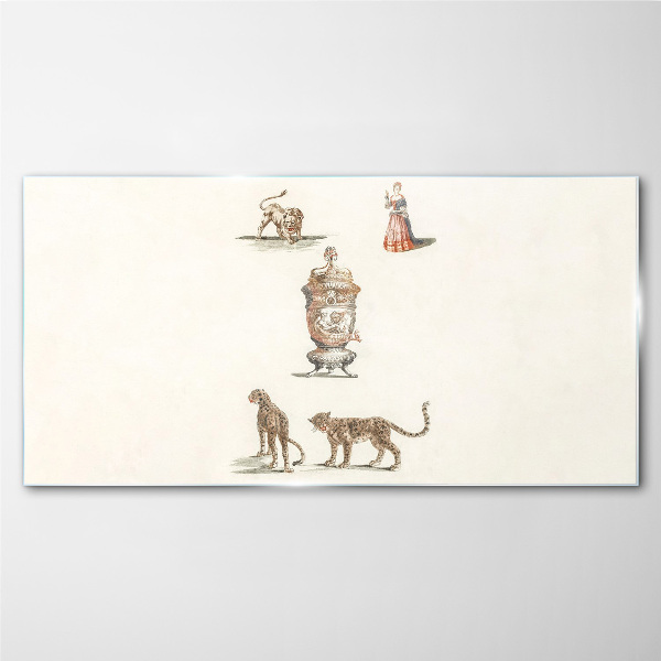 Obraz na skle Kreslení starověkých zvířat