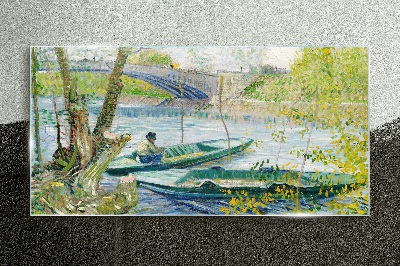 Obraz na skle Rybářský pramen van Gogh