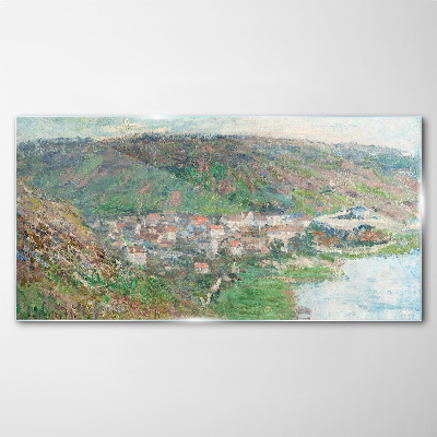 Obraz na skle Jarní krajina u řeky