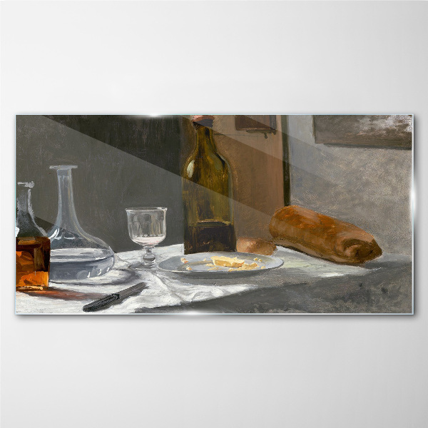 Obraz na skle Zátiší s lahví Monet