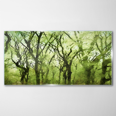Obraz na skle Abstrakce lesa