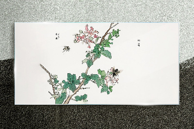 Obraz na skle Asijské hmyze listy
